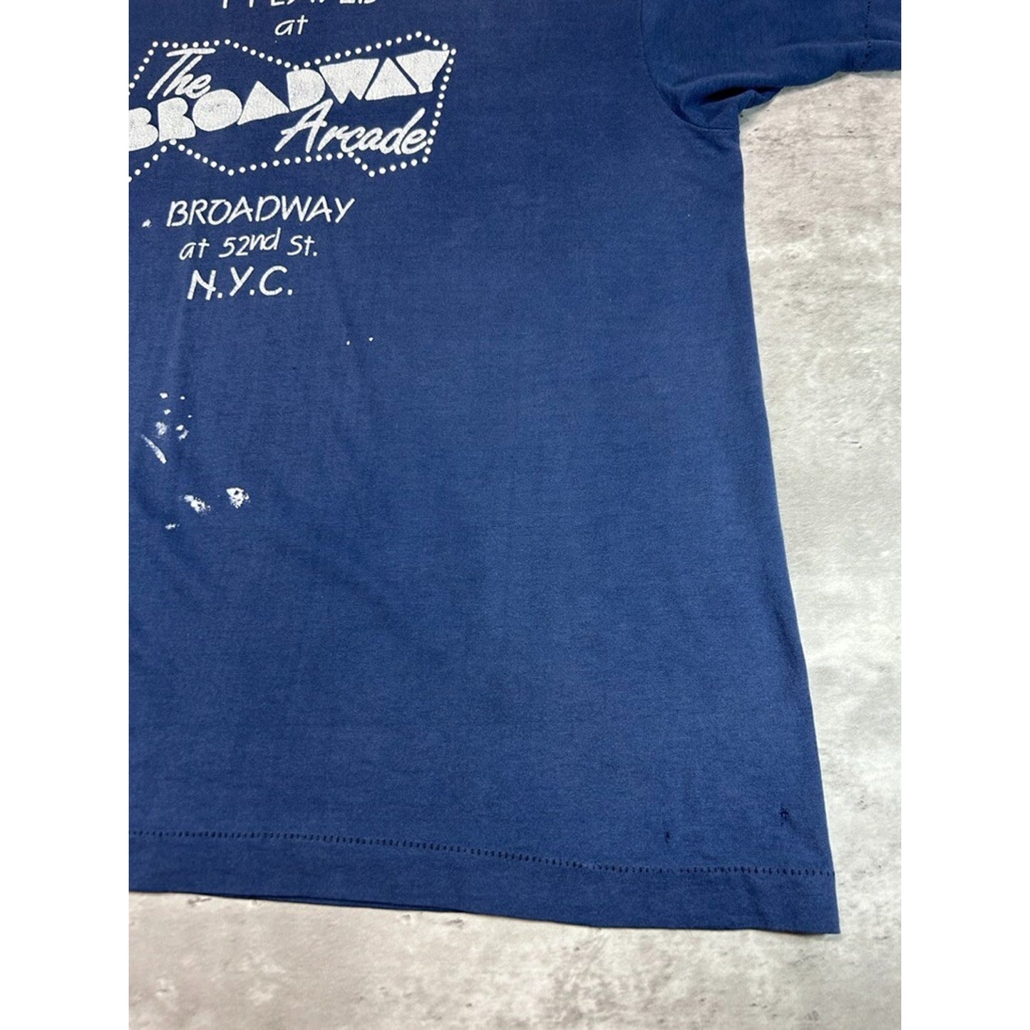 Vintage 80s I Played at Broadway Arcade Destination Graphic T-Shirt Size Large