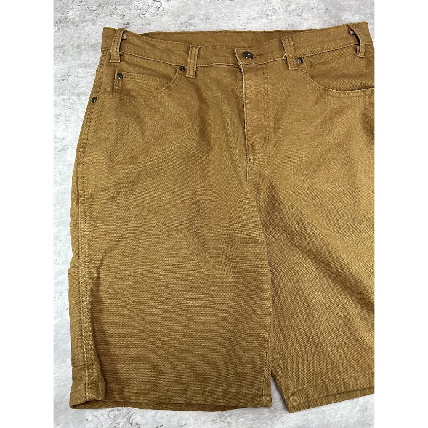 Dickies Canvas Workwear Five Pocket Shorts Size 34 Beige