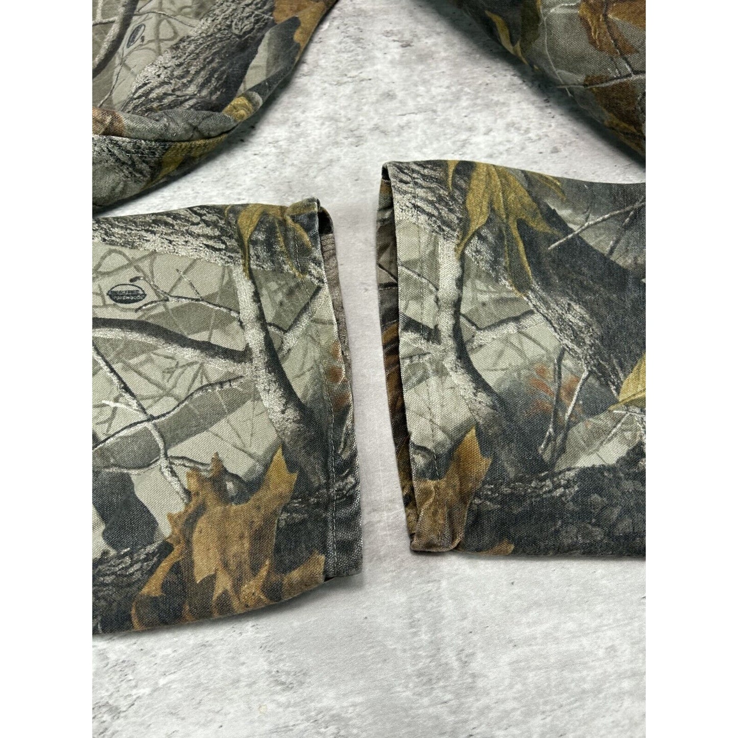 Vintage Carhartt Canvas Work Wear Realtree Hardwoods Camo Hunting Pants Size 37