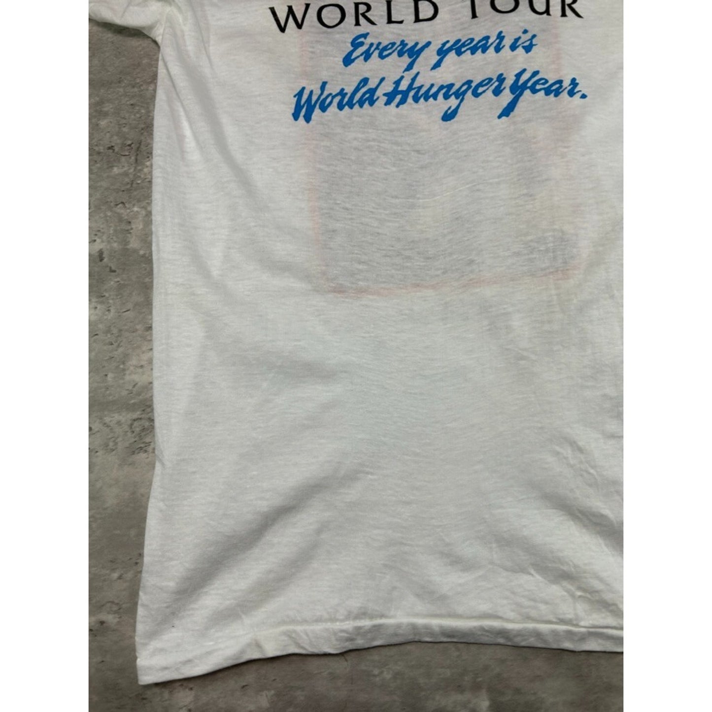 Vintage 1980s Harry Chapin World Tour Folk Music Ringer T-Shirt Size Medium