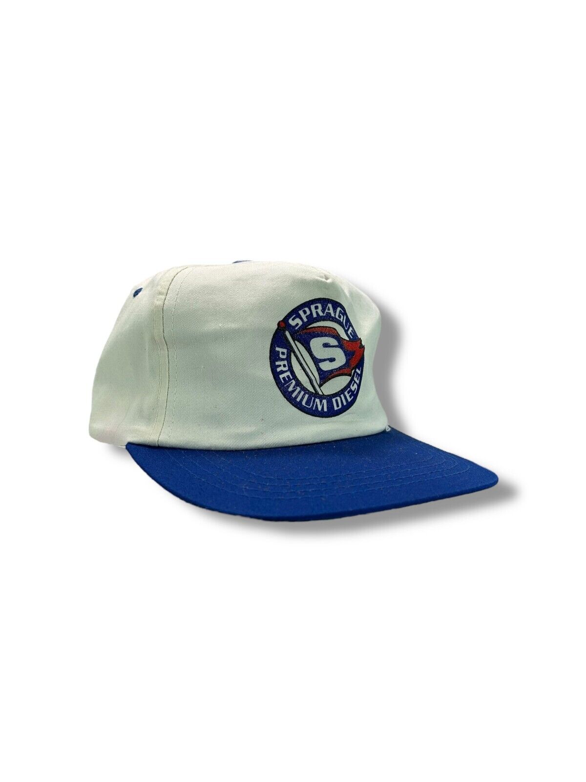 Vintage Sprague Premium Diesel Flag Graphic Two Tone Snapback Hat OSFA