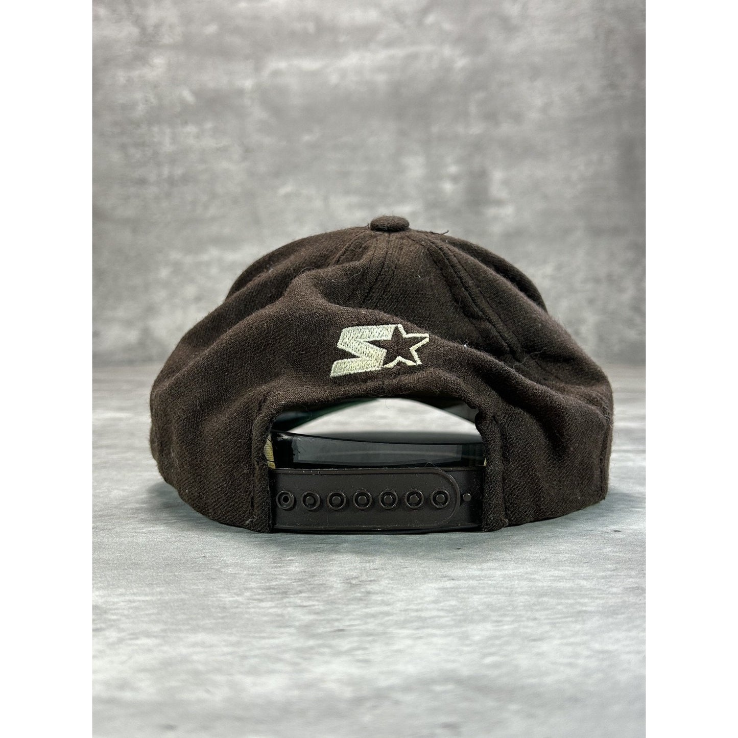 Vintage 90s Cleveland Browns NFL Starter Arc Spellout Wool Snapback Hat OSFA