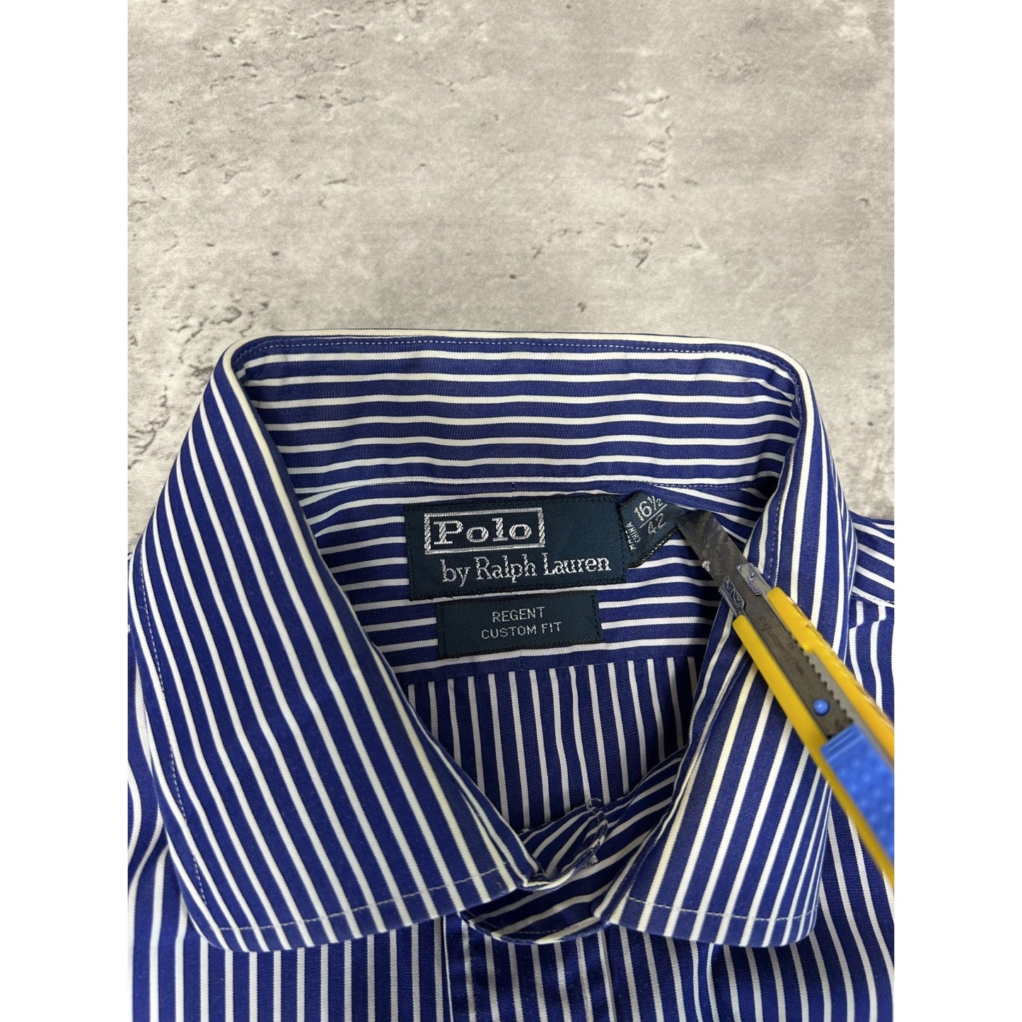 Vintage Polo Ralph Lauren Striped Print Long Sleeve Button Up Shirt Size XL