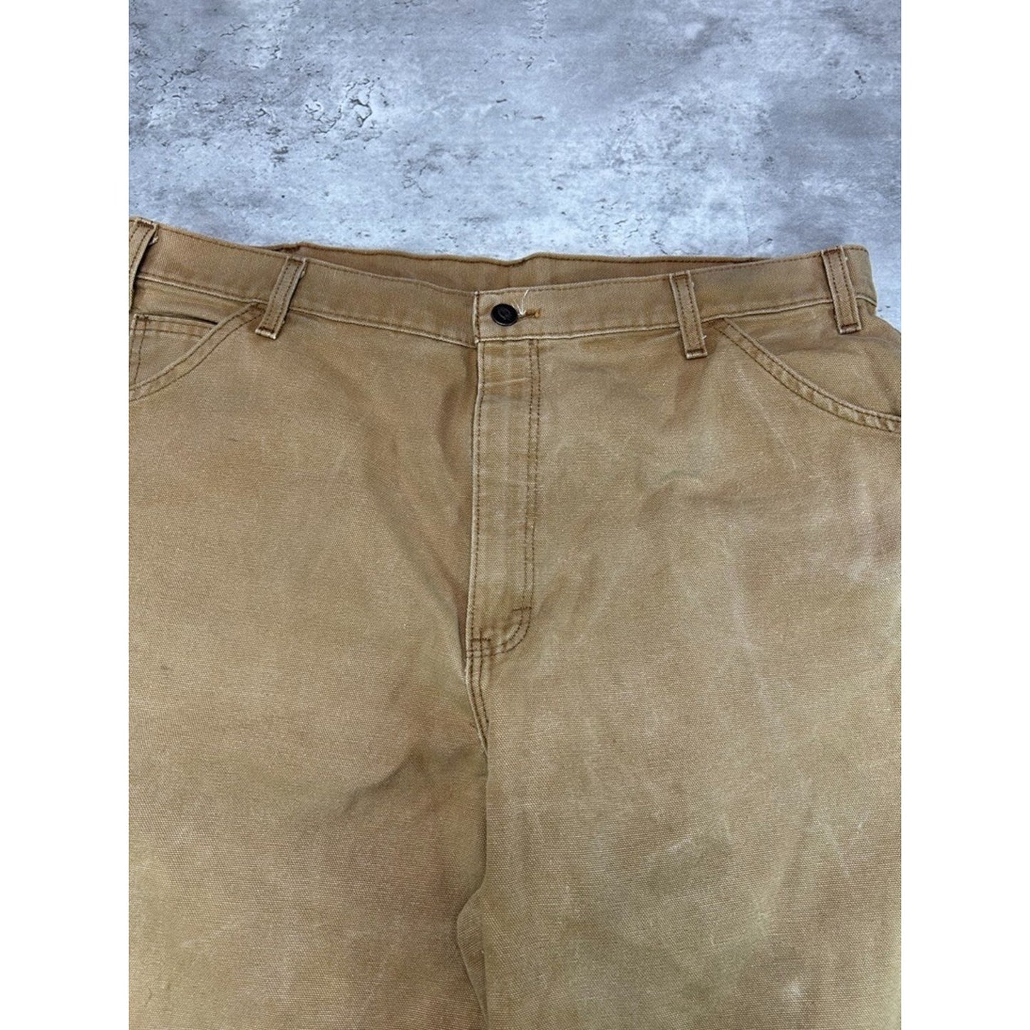 Vintage Dickies Canvas Workwear Carpenter Shorts Size 38 Beige