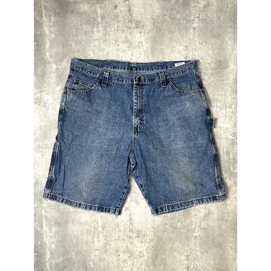 Vintage Wrangler Medium Wash Denim Workwear Carpenter Shorts Size 40