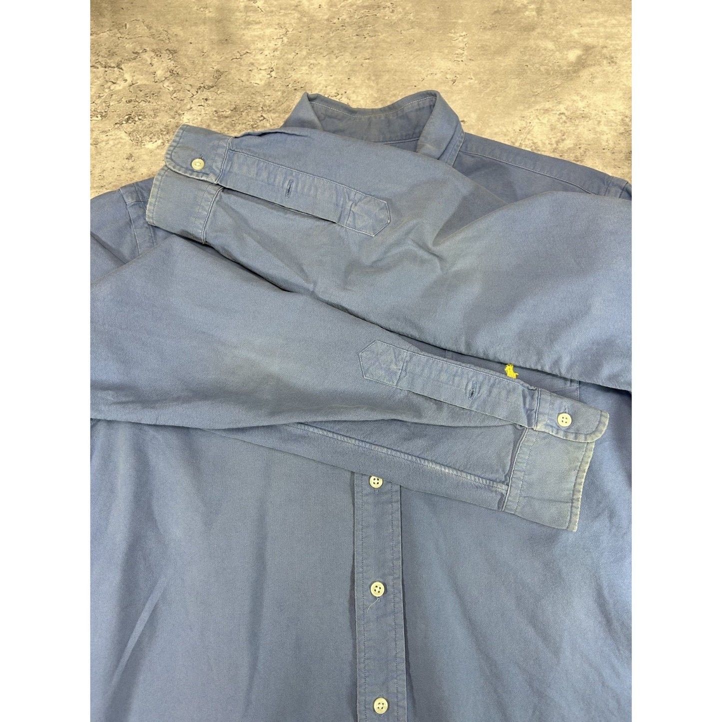 Vintage Polo Ralph Lauren Embroidered Pony Long Sleeve Button Up Shirt Sz Medium