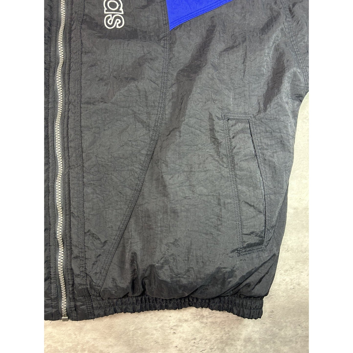 Vintage 90s Adidas Insulated Embroidered Trefoil Full Zip Nylon Jacket Sz Large