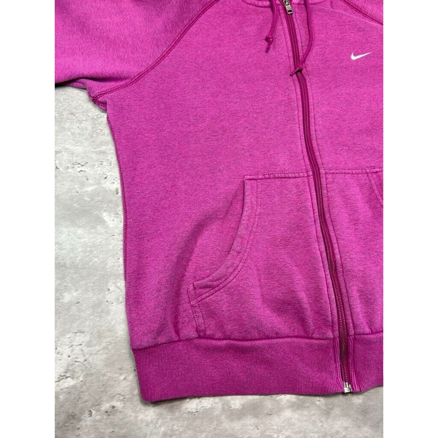 Vintage Womens Nike Embroidered Swoosh Full Zip Hooded Sweatshirt Size Large