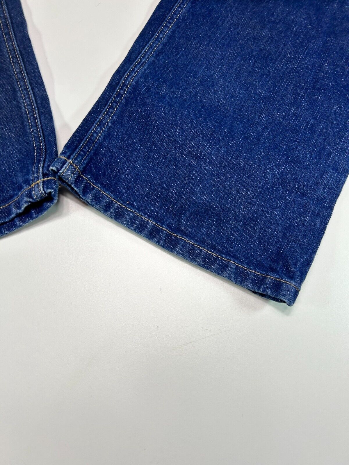 Vintage Carhartt FR CAT2 Dark Wash Denim Workwear Pants Size 37W Blue