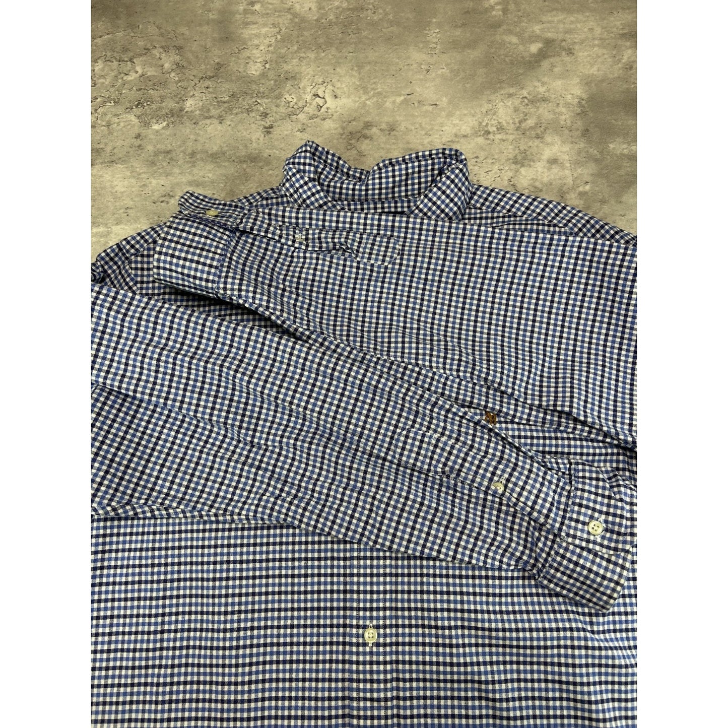 Vintage Polo Ralph Lauren Plaid Print Reworked Cropped Button Up Shirt Sz XL