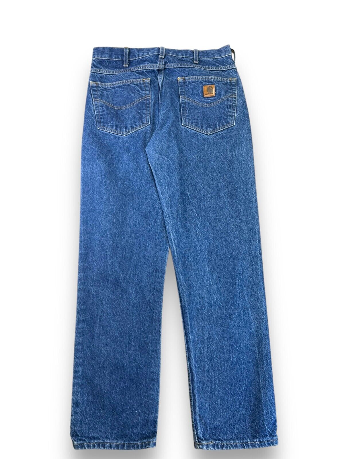Vintage Carhartt Dark Wash Denim Workwear Pants Size 32W Blue B18 PRW