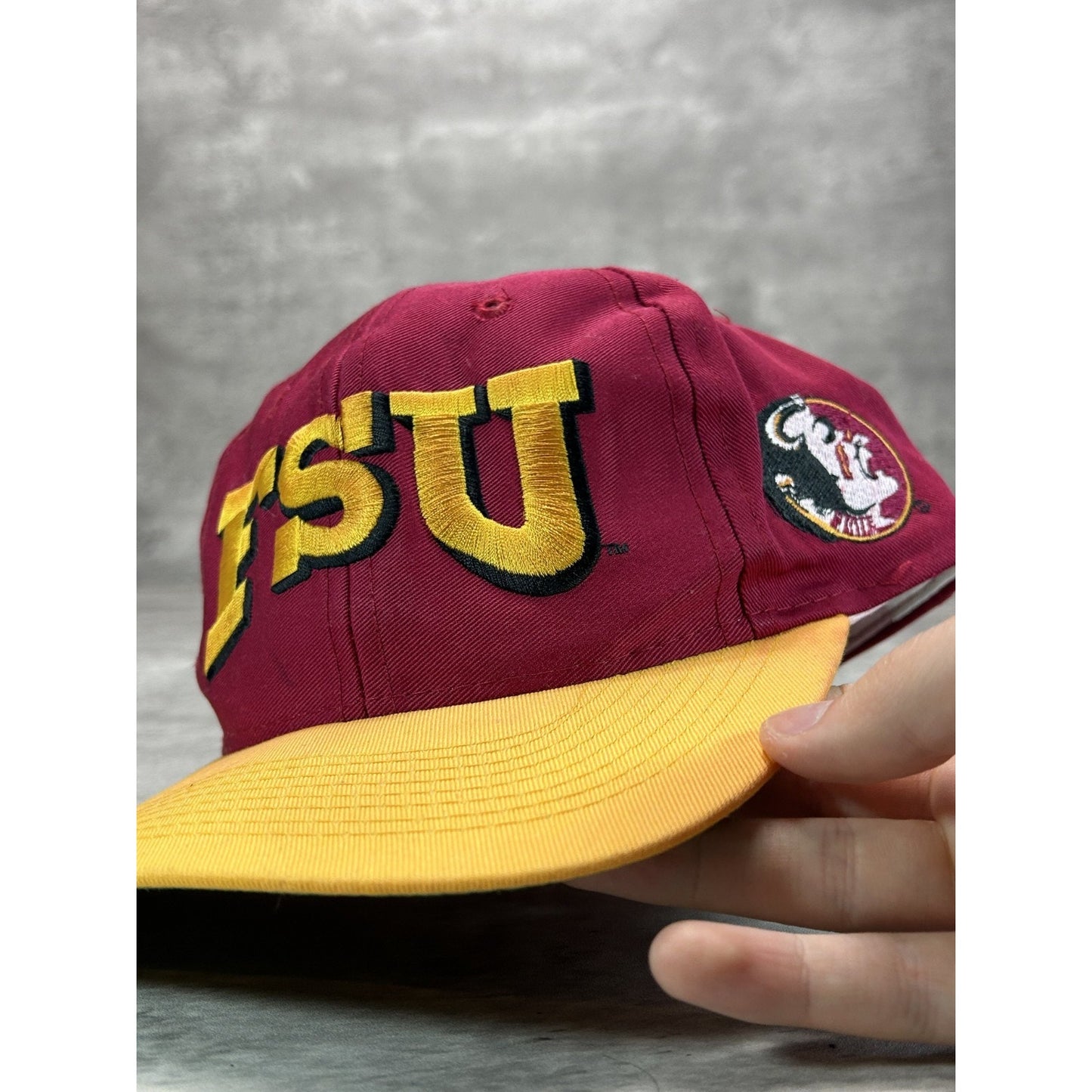 Vintage 90s Florida State Seminoles NCAA Embroidered Logo Snapback Hat OSFA