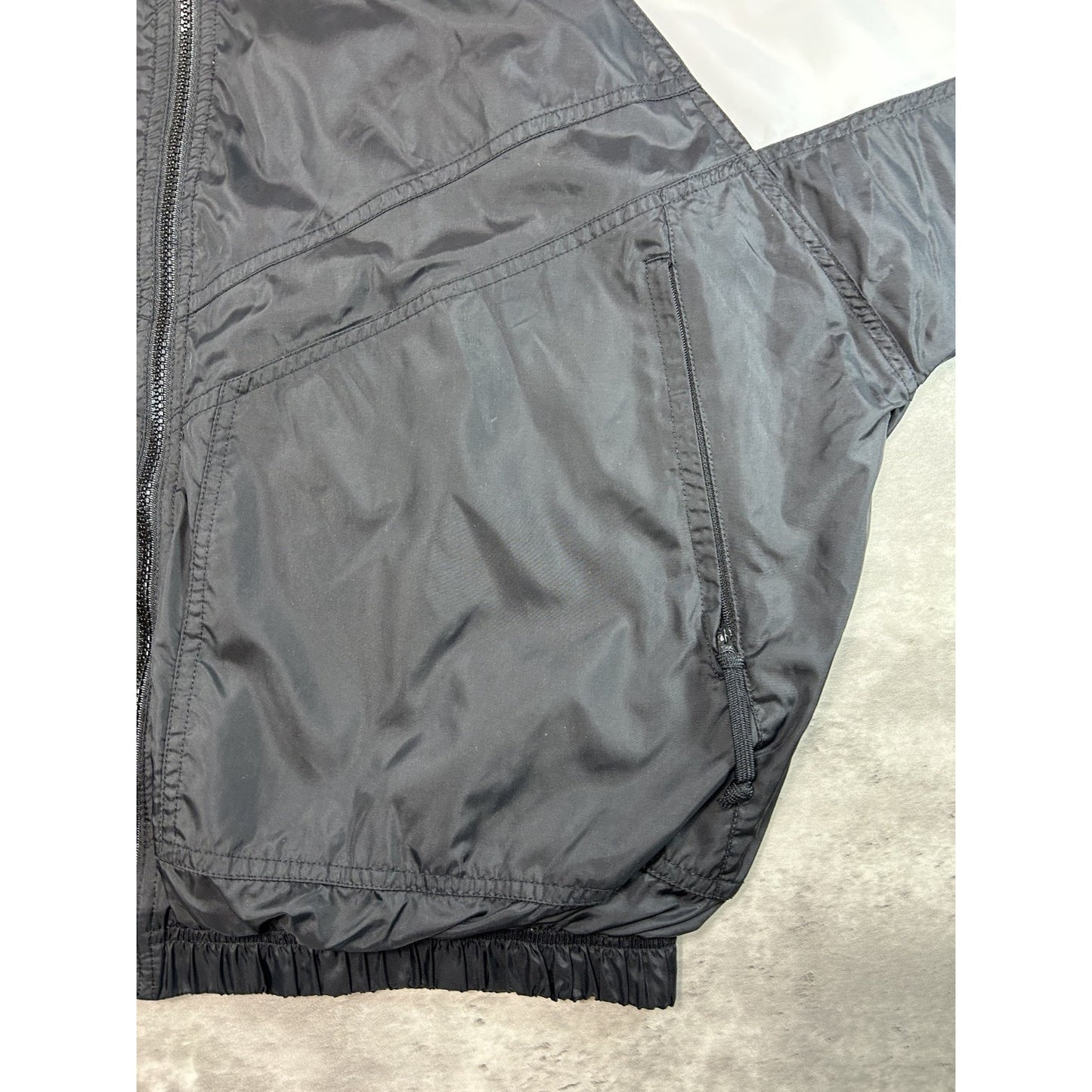 Vintage 90s Nike Embroidered Swoosh Nylon Full Zip Windbreaker Jacket Size Large