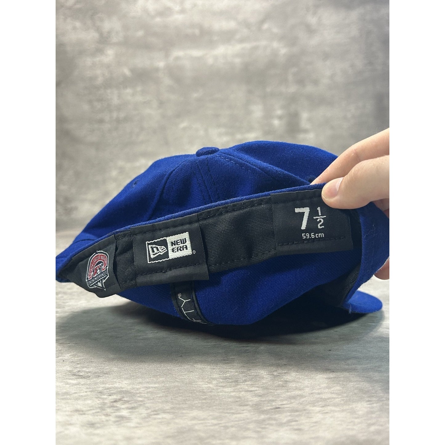 Columbus Catfish MiLB Embroidered Logo Baseball Fitted Hat 7 1/2 Blue