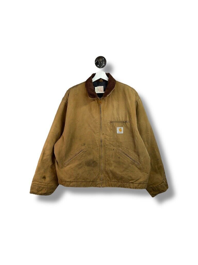 Vintage Carhartt Blanket Lined Canvas Workwear Detroit Jacket Jacket Size XL