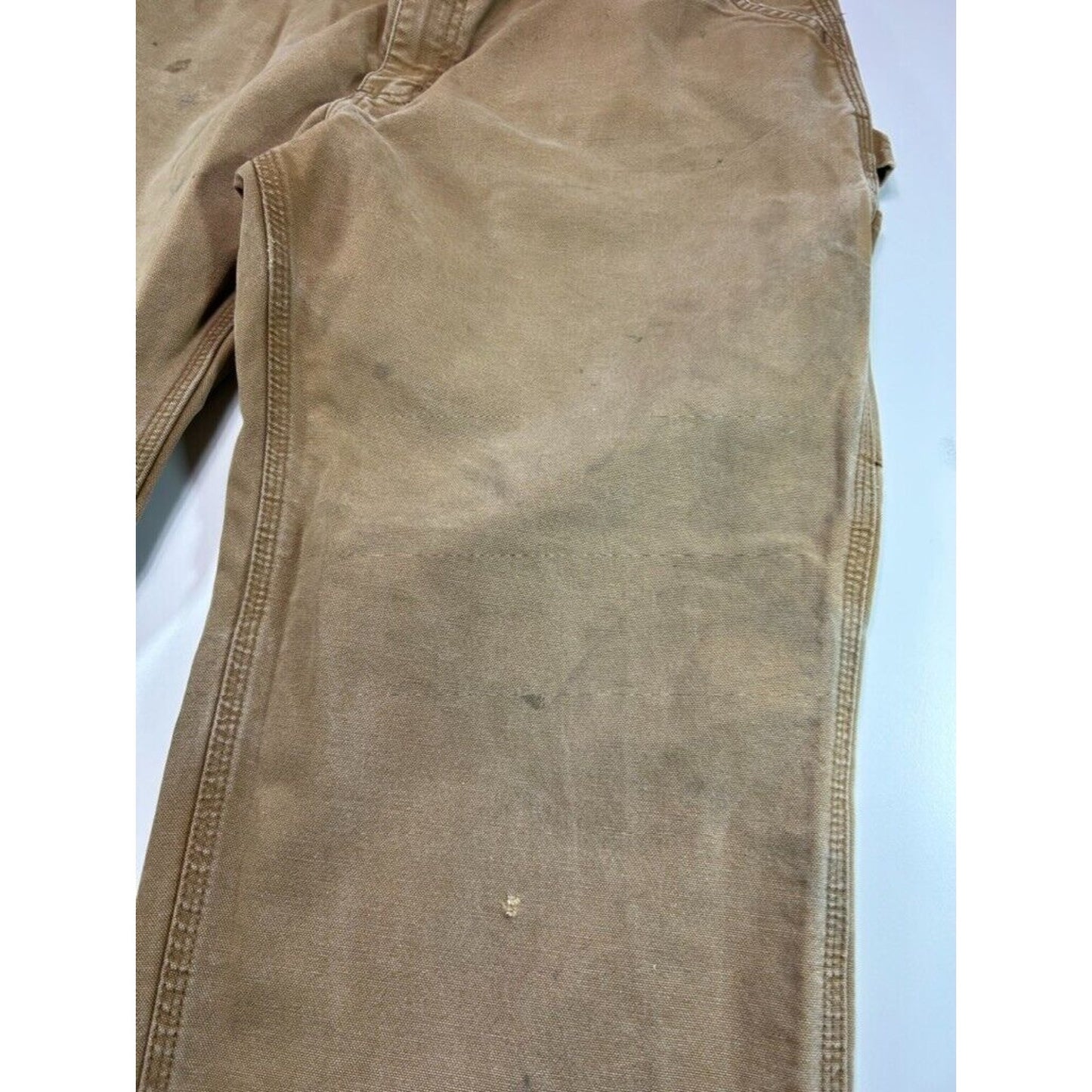 Vintage Carhartt Dungaree Fit Canvas Workwear Carpenter Pants Size 34 B11 BRN