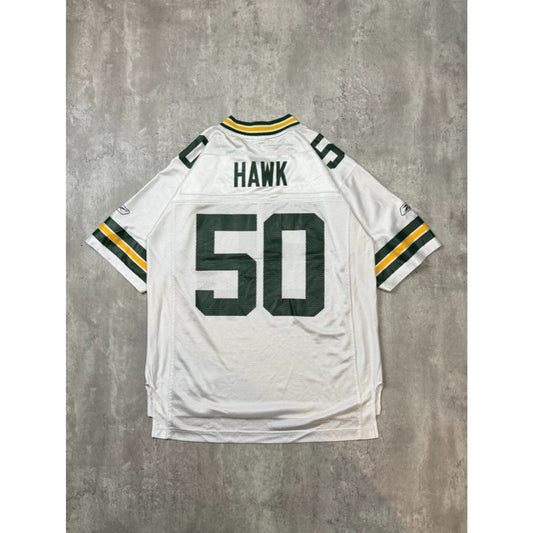 Vintage A.J. Hawk #50 Green Bay Packers NFL Reebok Football Jersey Size Medium