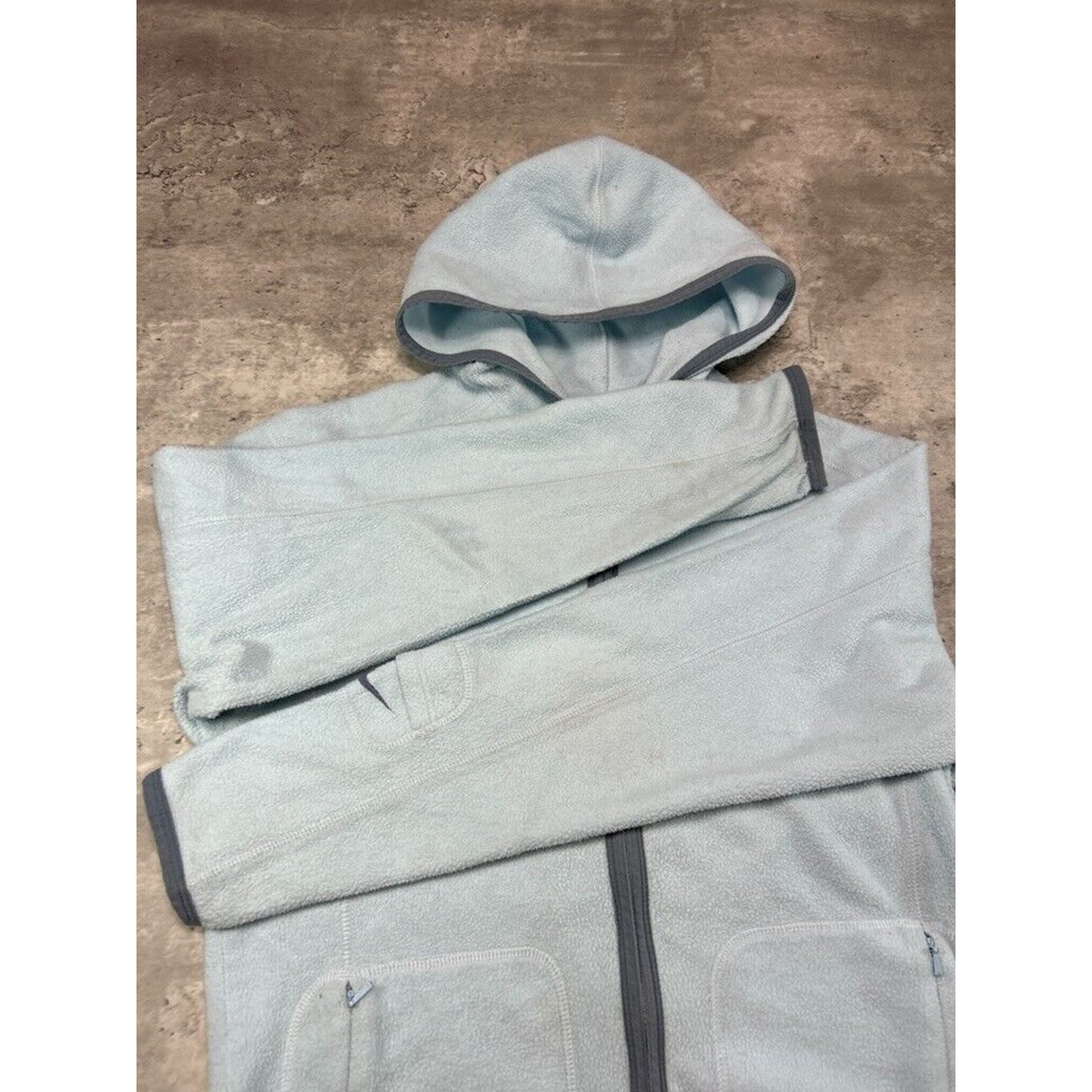 Vintage Womens Nike Embroidered Fleece Full Zip Hooded Sweatshirt Size Medium