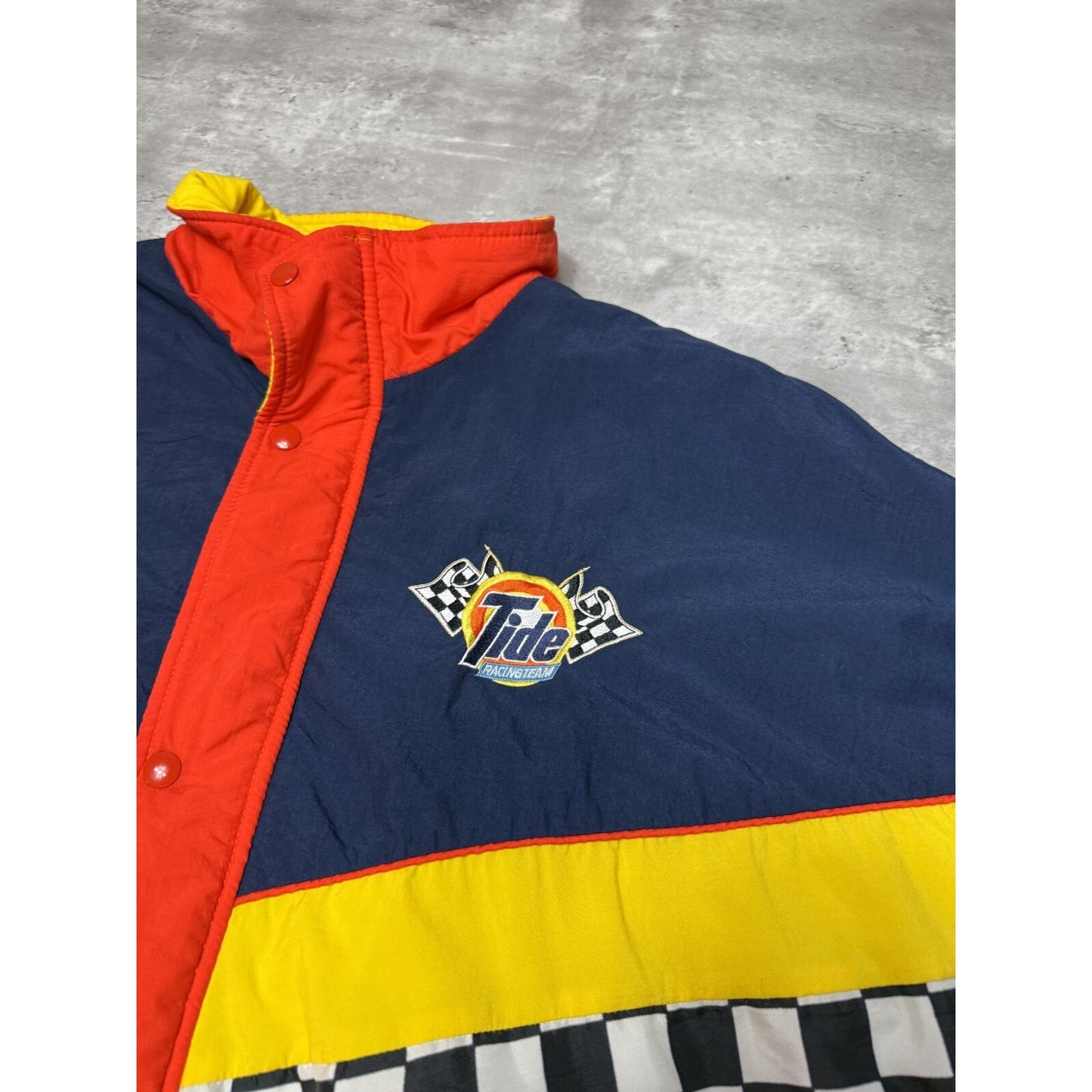 Vintage 1997 Tide Racing Team 10 Year Anniversary Embroidered Jacket Size XL