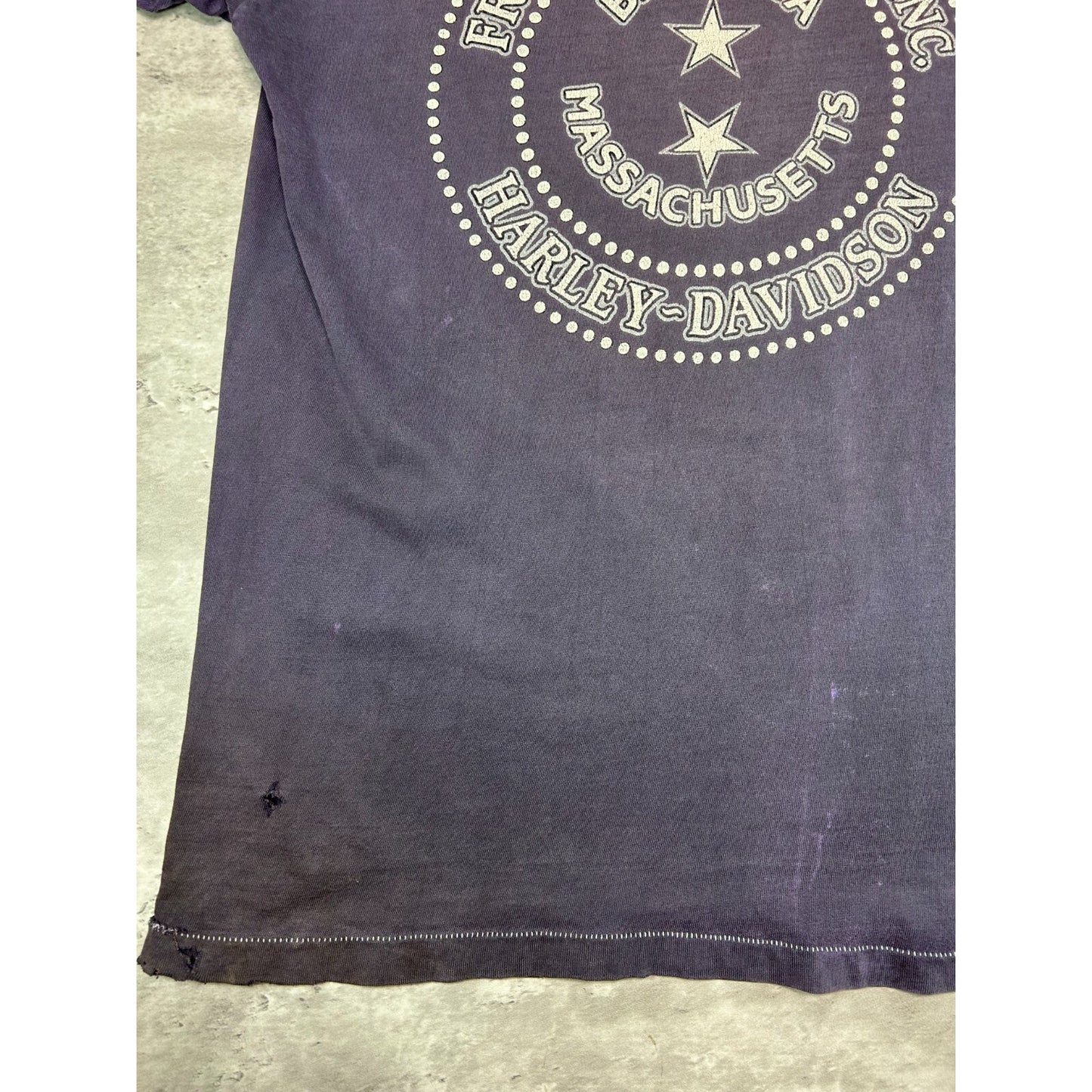 Vintage 90s Harley Davidson Distressed Bald Eagle Graphic T-Shirt Size XL