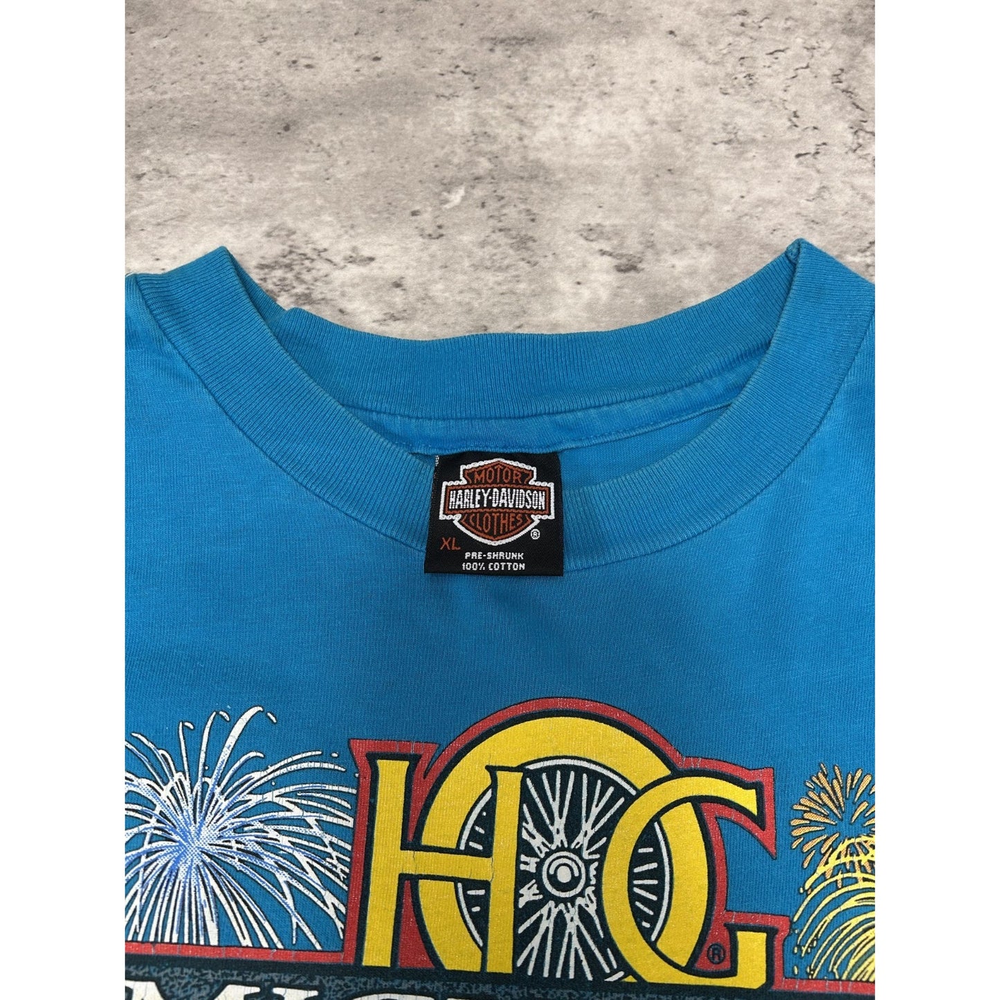 Vintage 90s Harley Davidson Owners Group Spellout Graphic T-Shirt Size XL