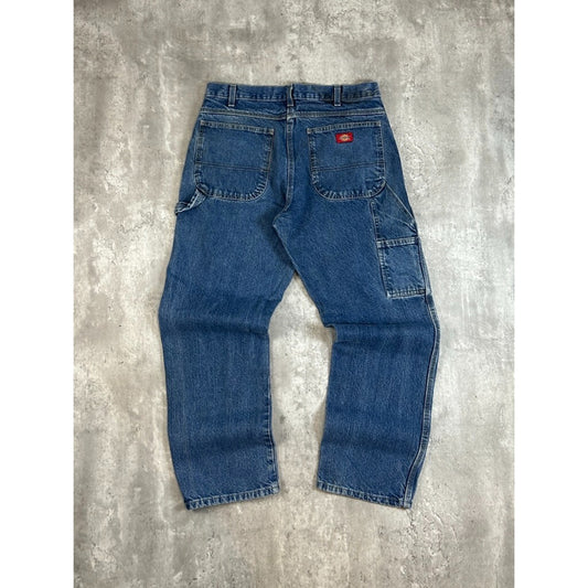 Vintage Dickies Dark Wash Carpenter Denim Pants Size 35 Blue