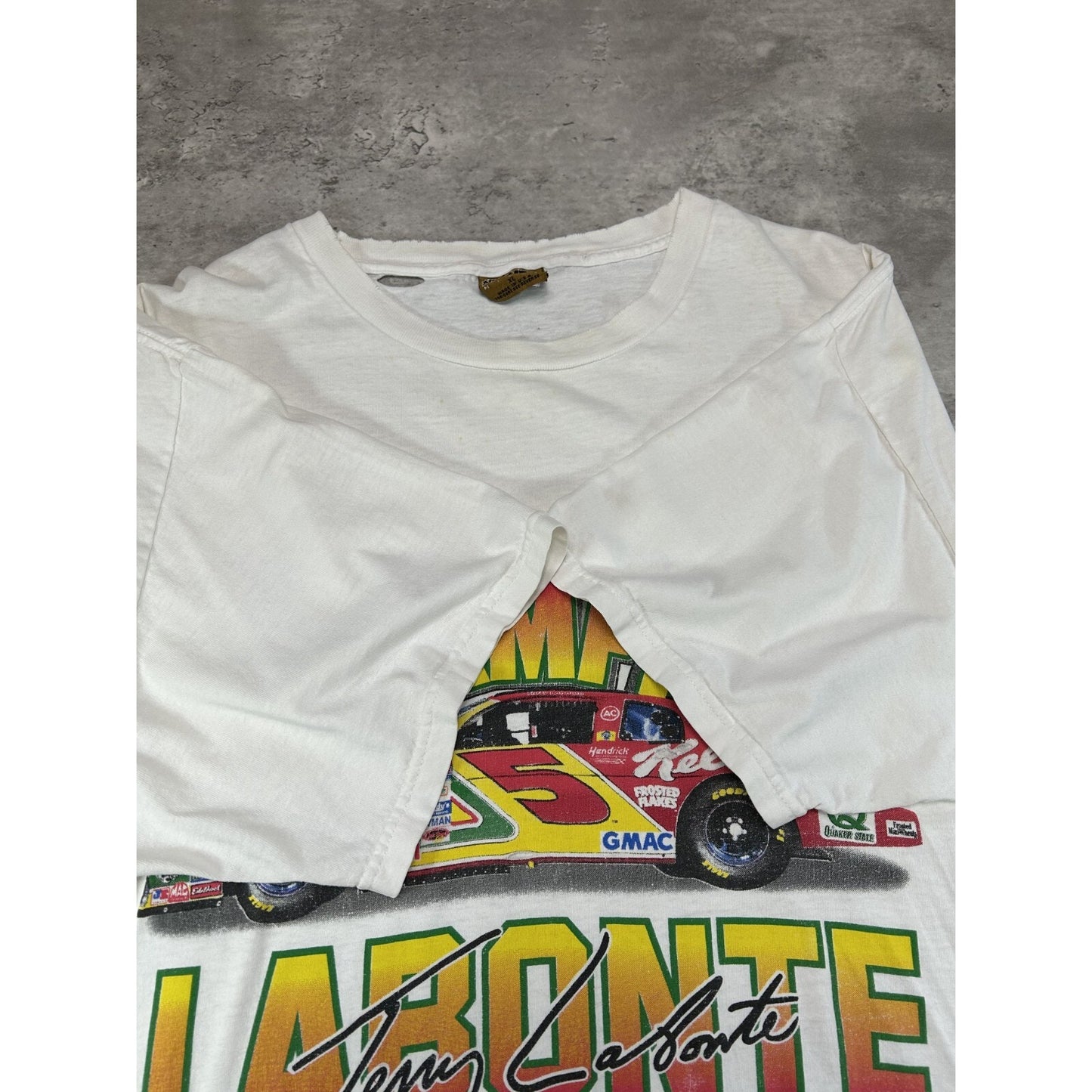 Vintage 1996 Terry Labonte #5 Nascar Winston Cup Champion T-Shirt Size XL White