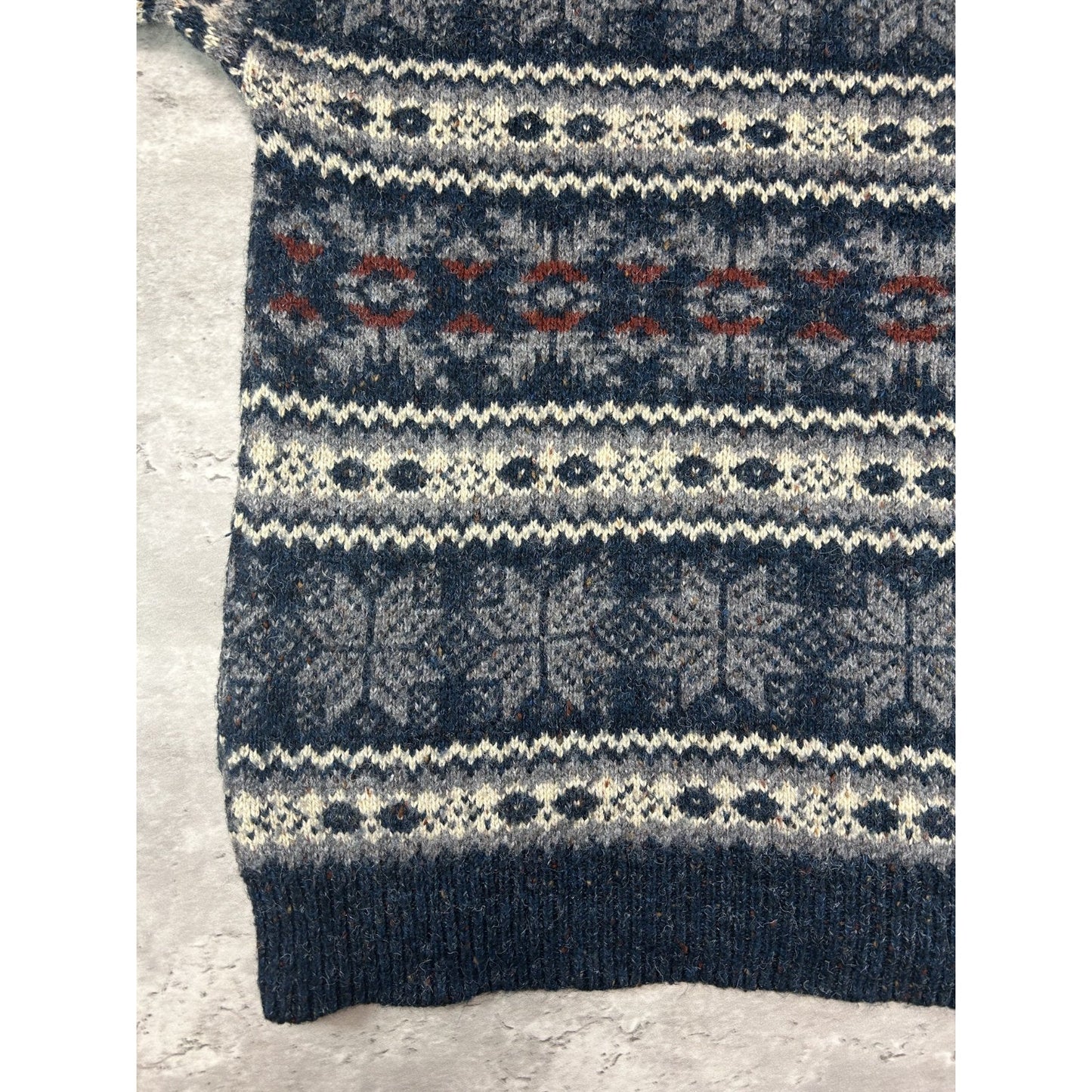 Vintage 80s Etchings Abstract Striped Ribbed Pullover Knit Sweater Size Large