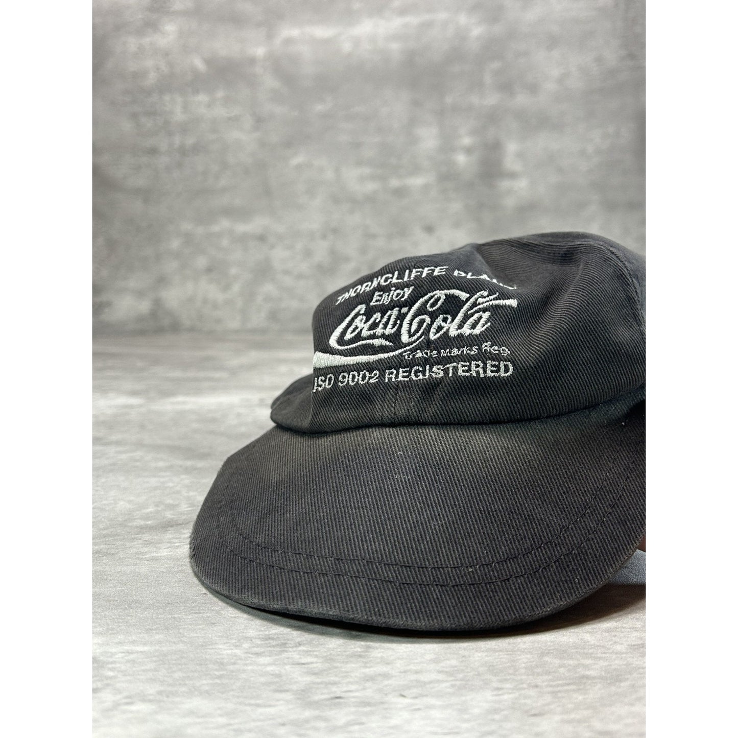 Vintage 90s Coca Cola Thorncliffe Embroidered Spellout Strapback Hat OSFA