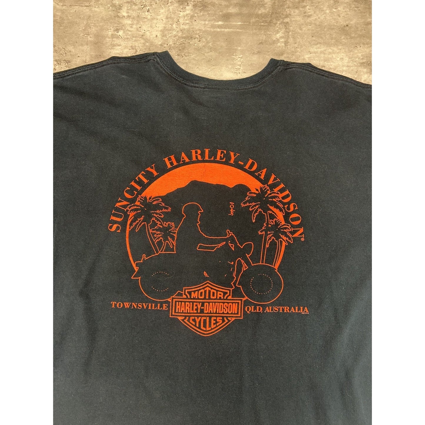 Vintage Harley Davidson Australia Kangaroo Sunset Graphic T-Shirt Size 2XL