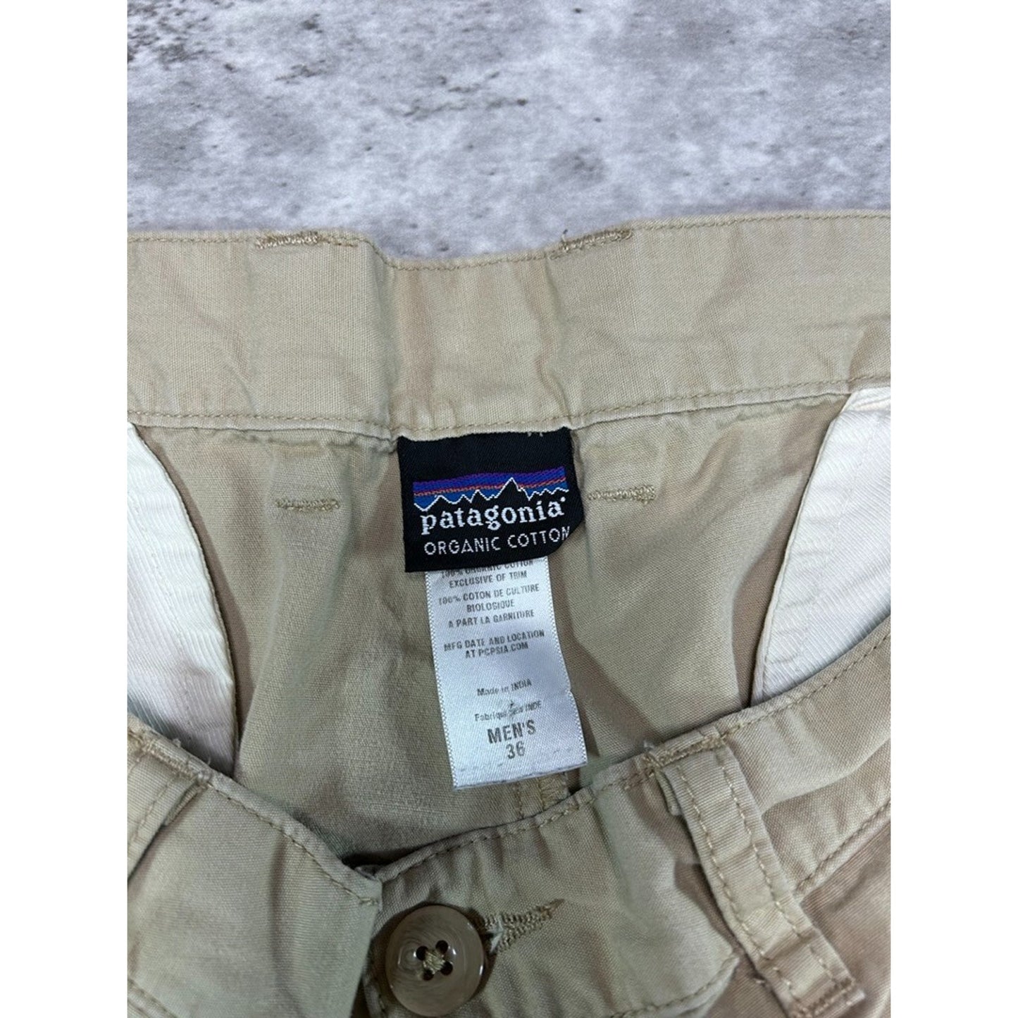 Vintage Patagonia Chino Style Khaki Hiking Shorts Size 36 Beige