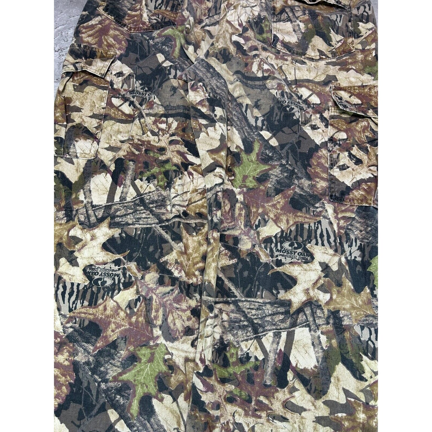 Vintage Jerzees Mossy Oak Forest Floor Camo Cargo Hunting Pants Size 41