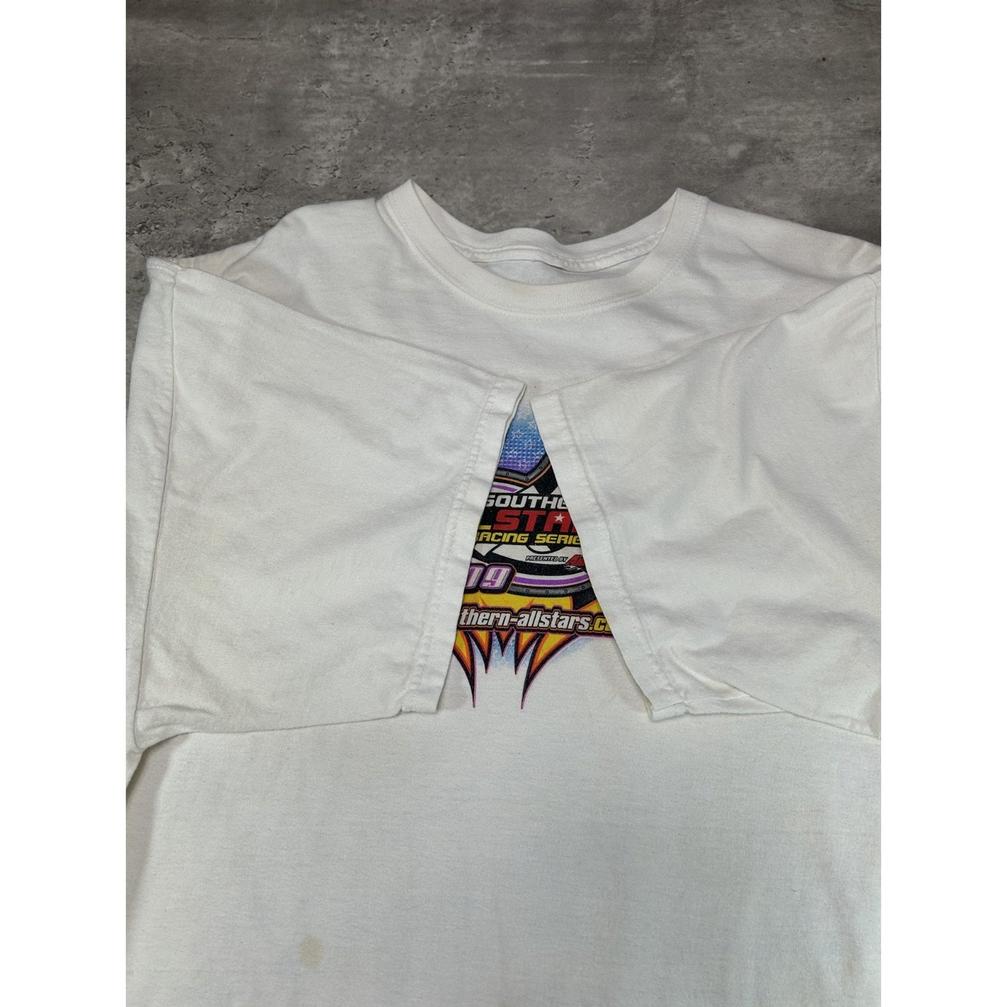 Southern All Star Racing Series Race Graphic T-Shirt Size 2XL White