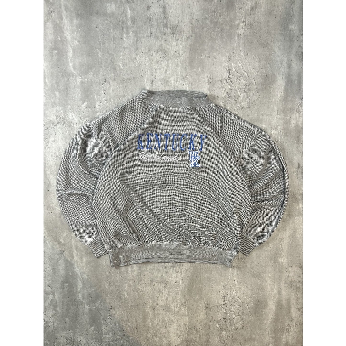 Vintage 90s Kentucky Wildcats NCAA Embroidered Spellout Sweatshirt Size 2XL