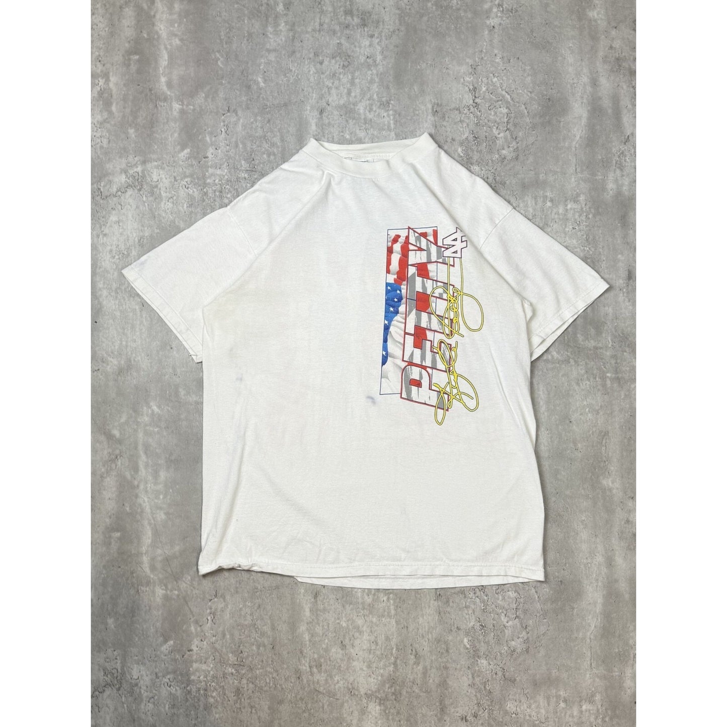 Vintage 1997 Kyle Petty #44 Nascar Spell Out Hot Wheels T-Shirt Size XL White