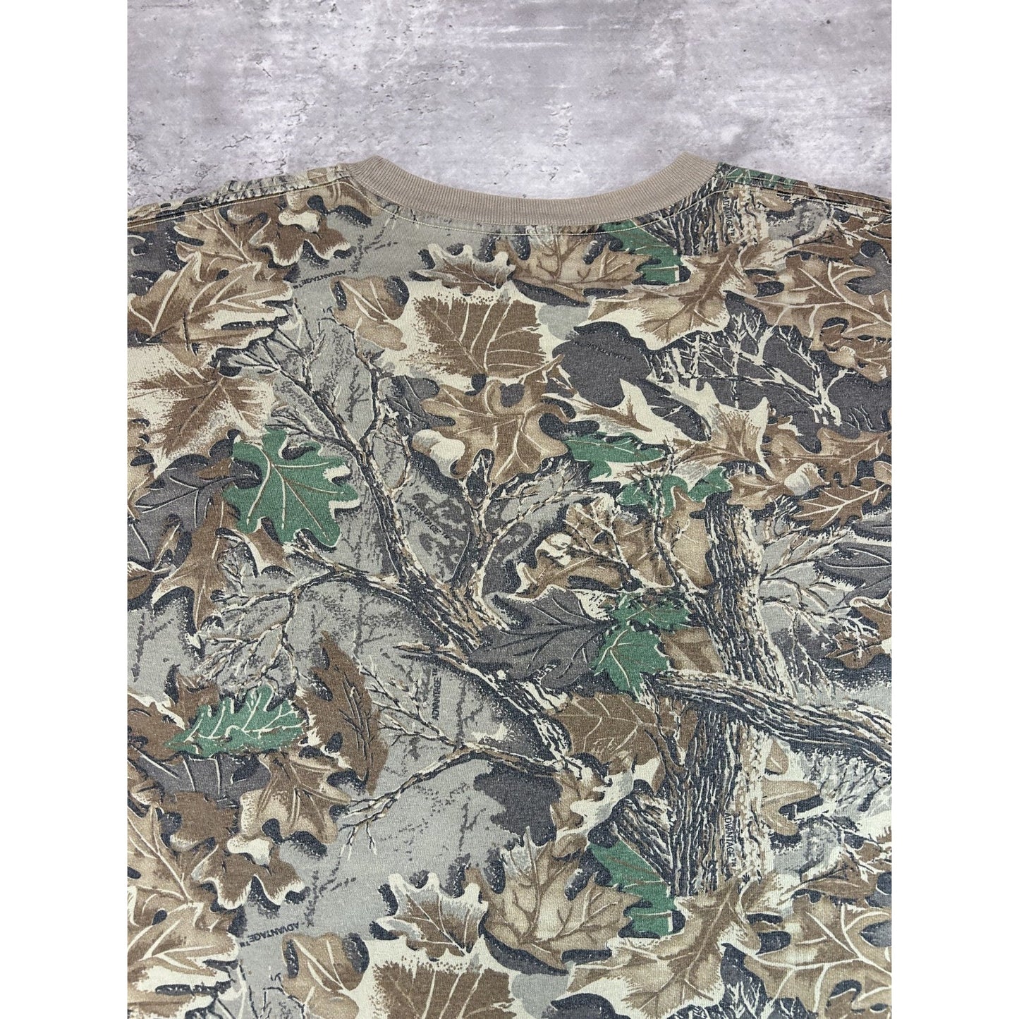 Vintage Advantage Tree Camo Hunting Long Sleeve T-Shirt Size 2XL