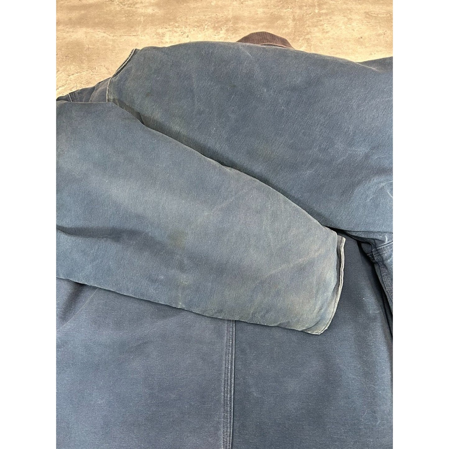 Vintage Carhartt Insulated Canvas Workwear Arctic Jacket Size XXL Blue
