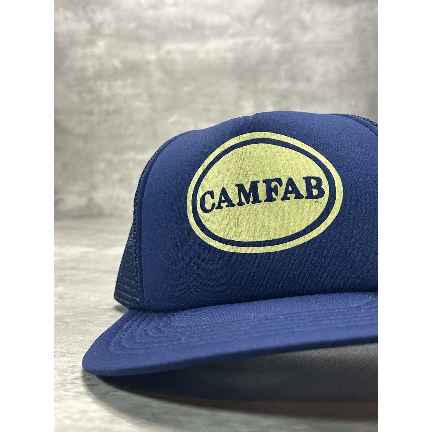 Vintage 80s/90s Camfab Graphic Spellout Trucker Snapback Hat OSFA