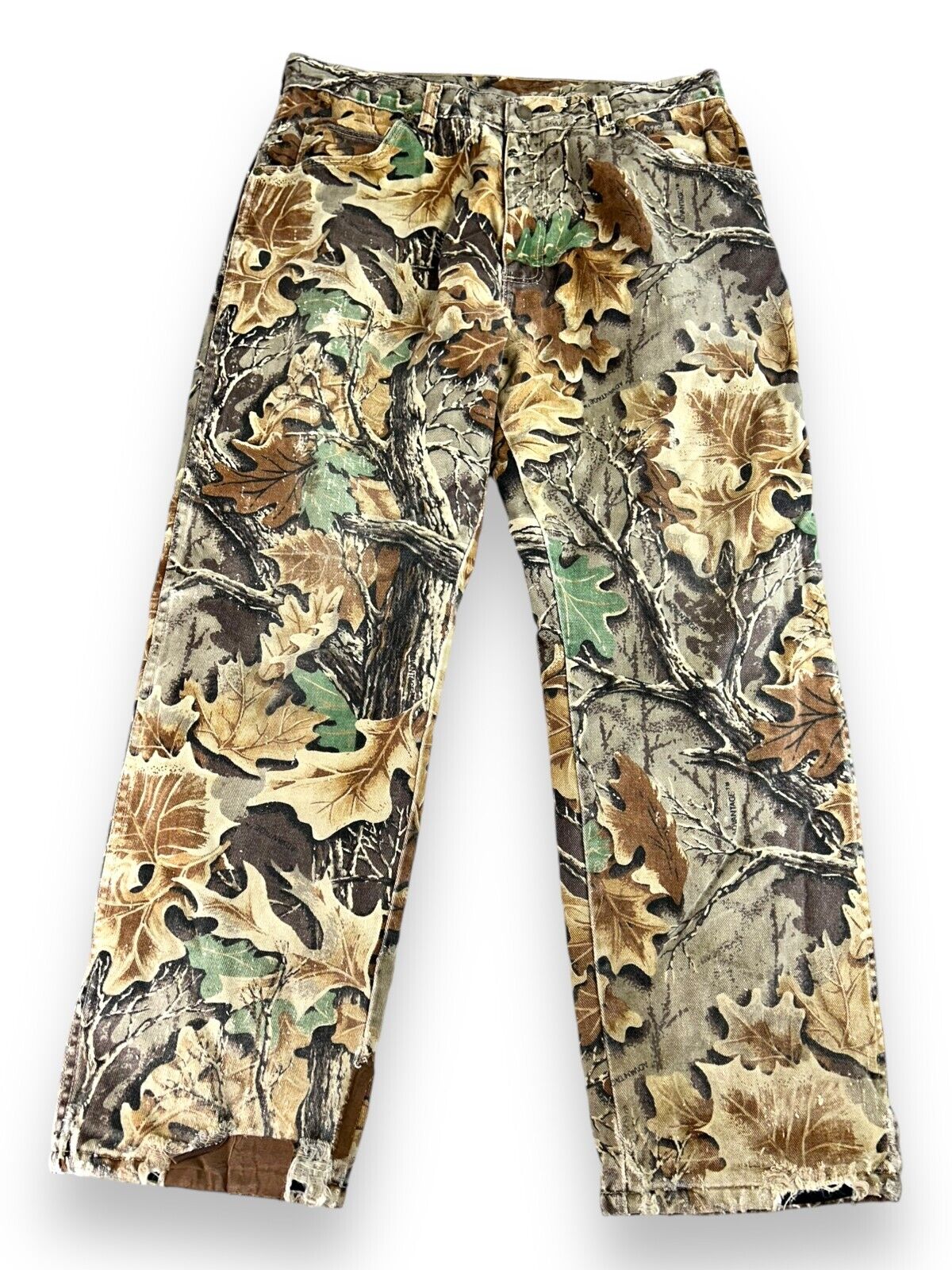 Vintage Wrangler Rugged Wear Quilted Lined Advantage Camo Hunting Pants Size 34W