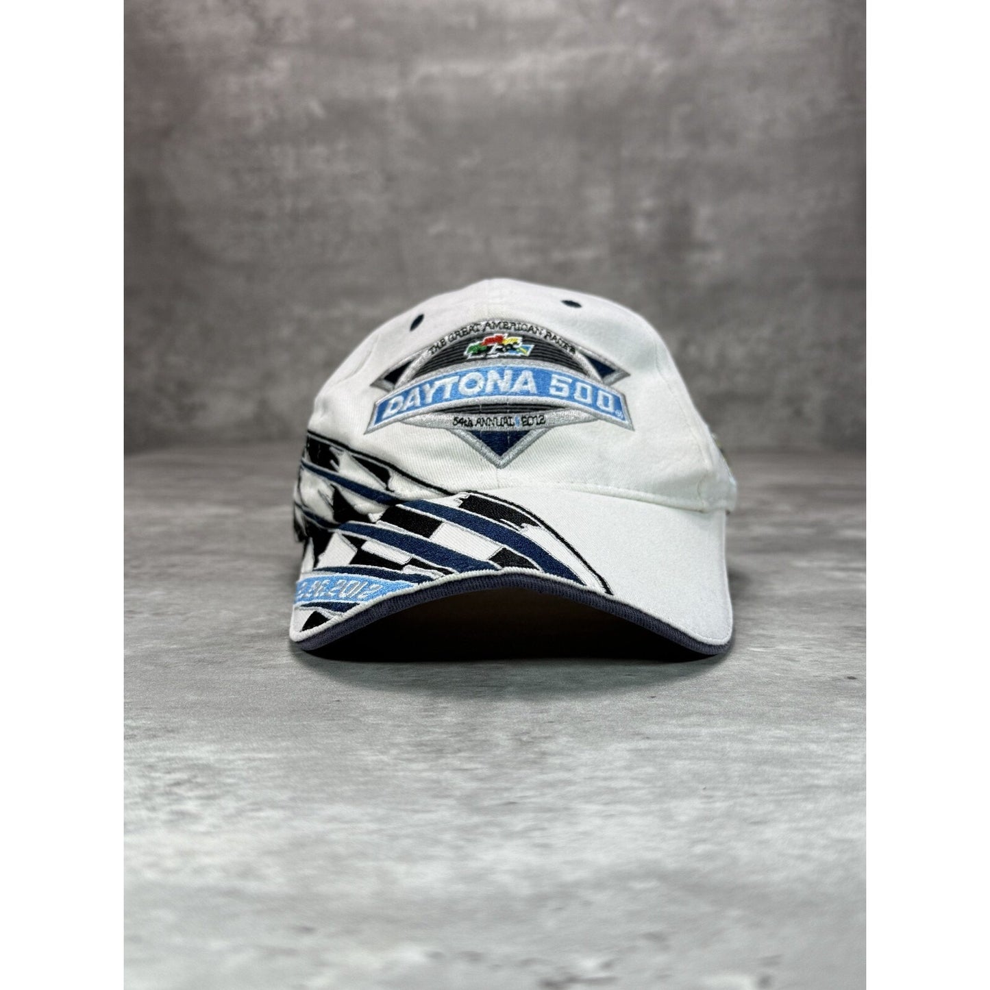 Daytona 500 NASCAR Embroidered Logo Checkered Flag Strapback Hat OSFA