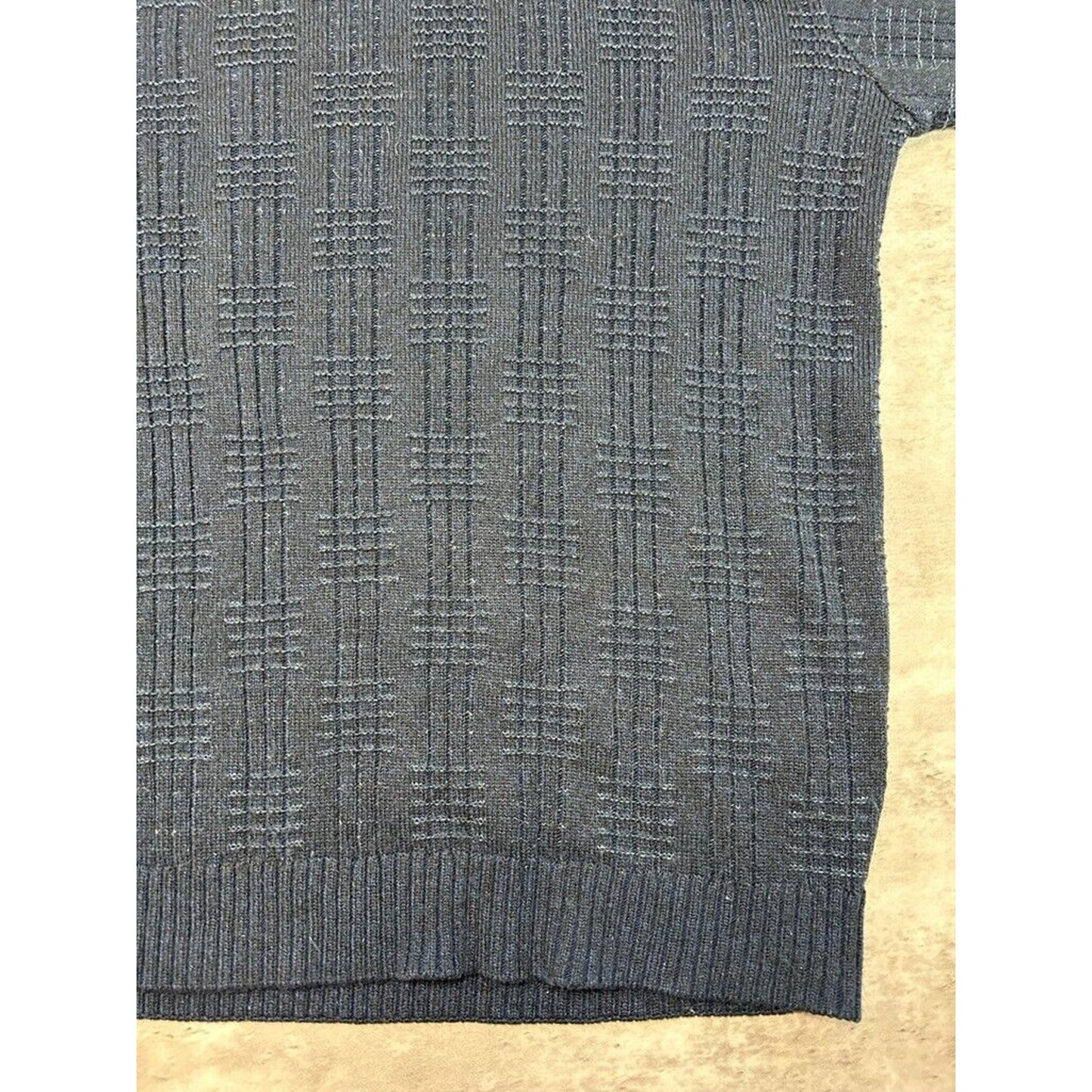 Vintage 90s Van Heusen Texture Pattern Pullover Knit Sweater Size Medium