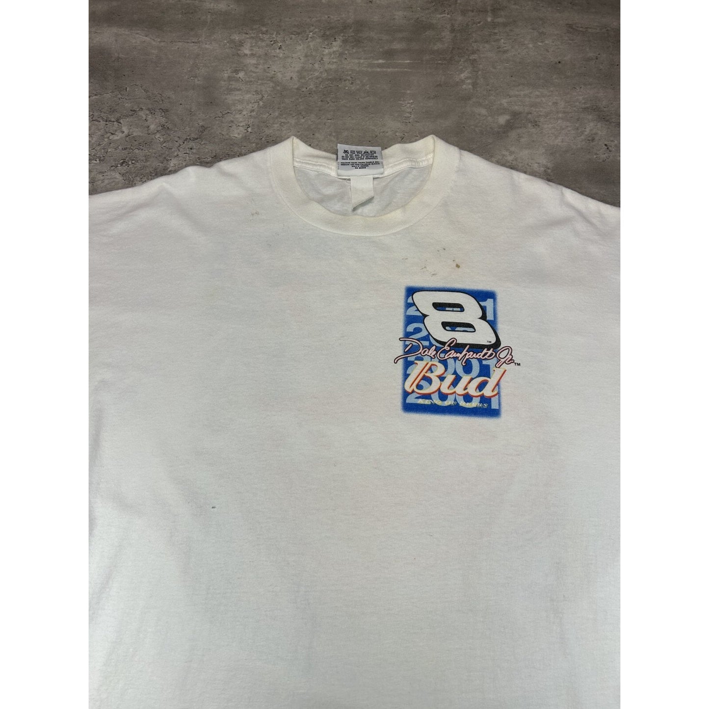 Vintage 90s Dale Earnhardt #8 Budweiser Racing Nascar Graphic T-Shirt Size XL
