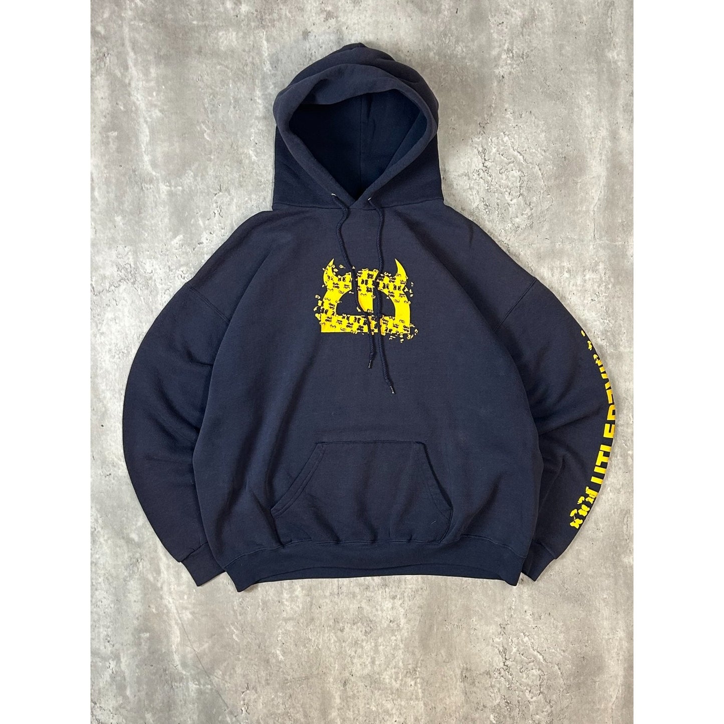 Vintage Little Devil Skateboards Graphic Logo Pullover Hooded Sweatshirt Size XL
