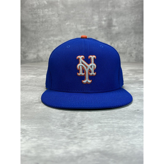 New York Mets MLB Embroidered Logo Baseball Fitted Hat 7 3/8 Blue