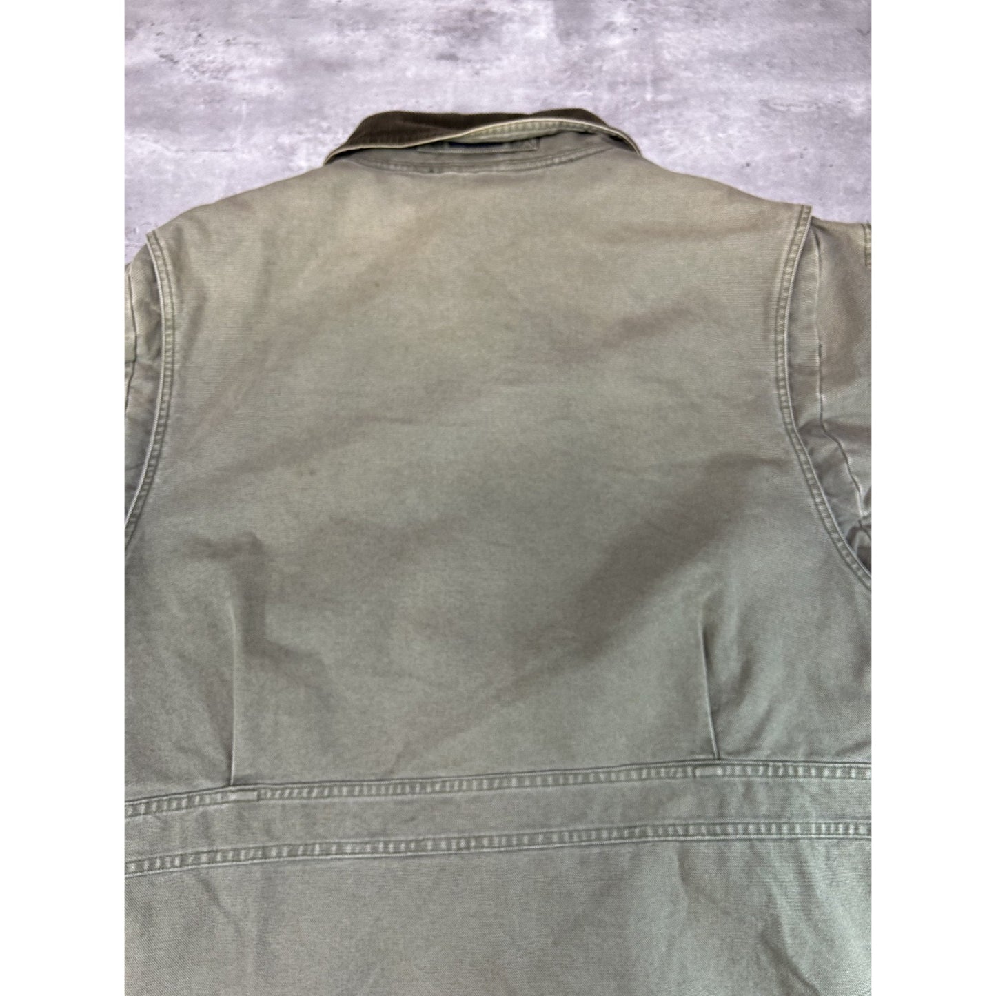 Vintage Woolrich Blanket Lined Insulated Canvas Long Jacket Size XL Green