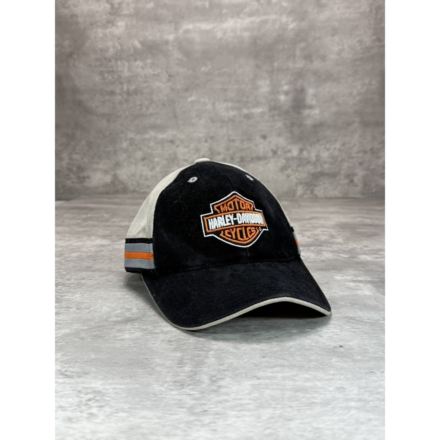 Vintage Harley Davidson Motorcycles Embroidered Logo Trucker Strapback Hat OSFA