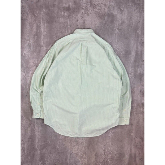 Vintage Polo Ralph Lauren Embroidered Crest Long Sleeve Button Up Shirt Size Large