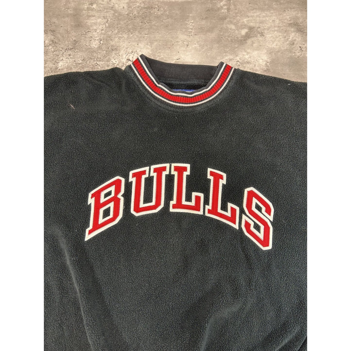 Vintage 90s Chicago Bulls NBA Embroidered Starter Fleece Sweatshirt Size XL