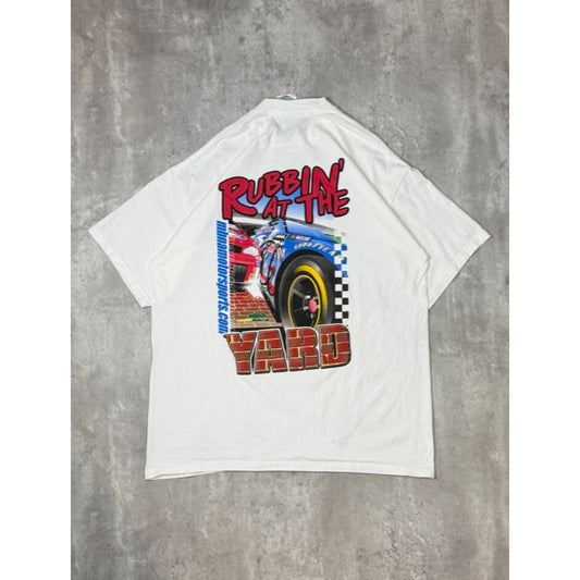 Vintage MBNA Motorspots Rubbin At The Yard Nascar Racing T-Shirt Size XL