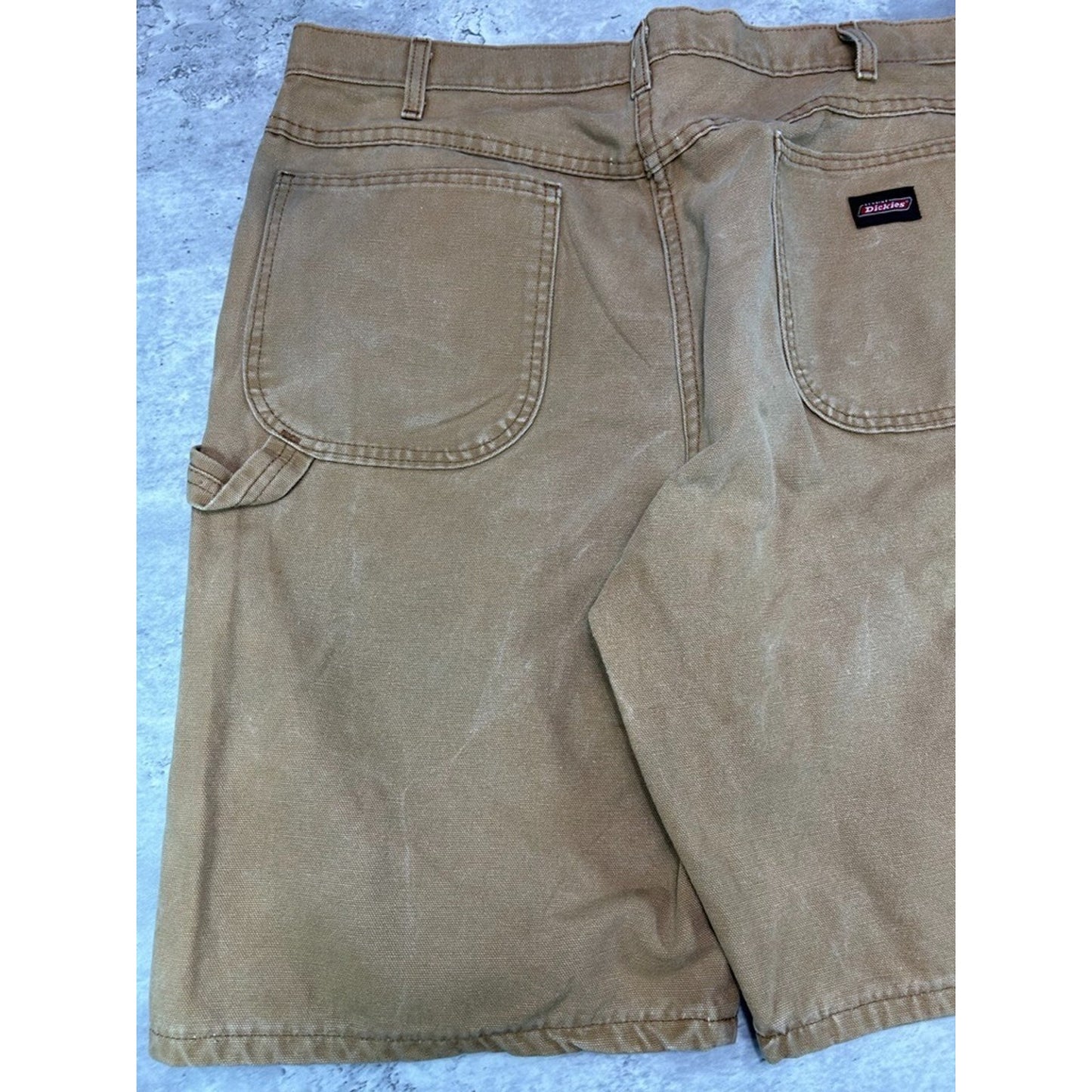 Vintage Dickies Canvas Workwear Carpenter Shorts Size 38 Beige